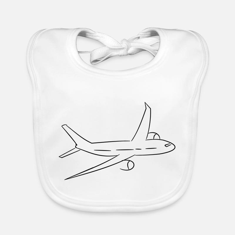 plane Organic Baby Bibs