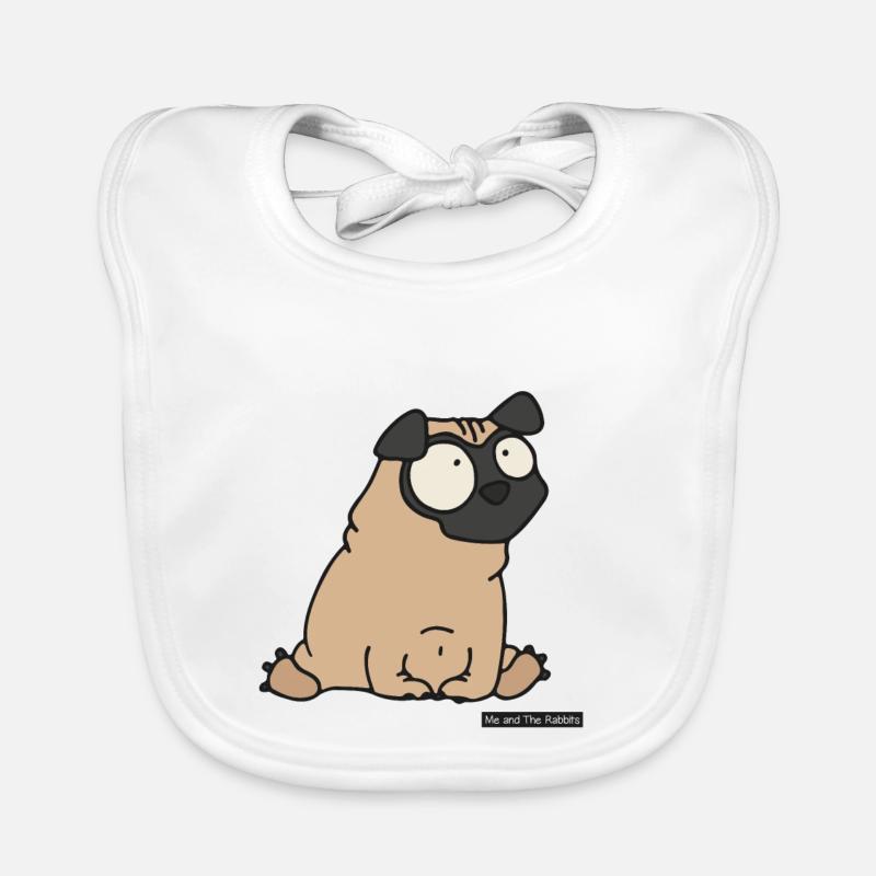 Mops / Pug Baby Bio-Lätzchen