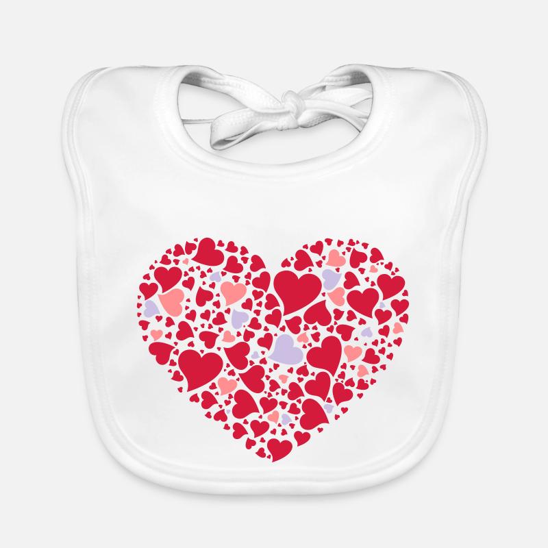 MULTI HEARTS IN EINEM HERZEN Baby Bio-Lätzchen