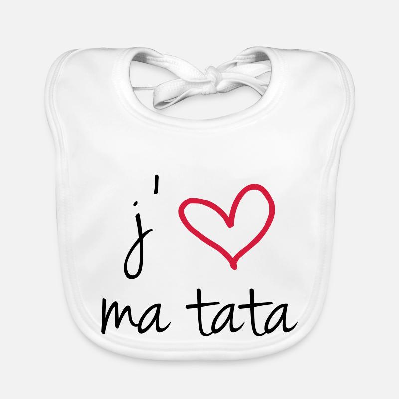 j'aime ma tata Bavoir bio Bébé
