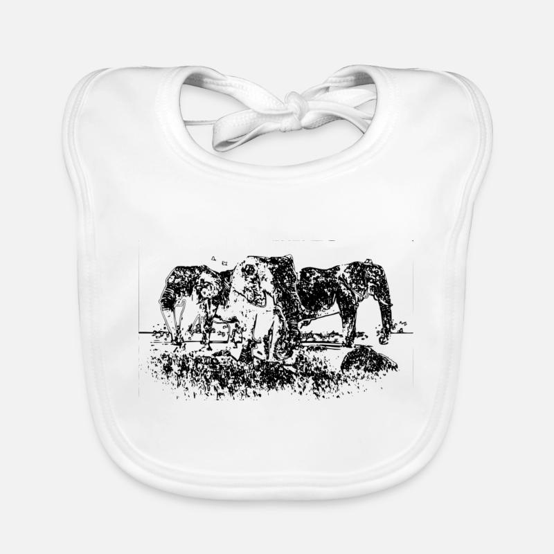 elephants Organic Baby Bibs