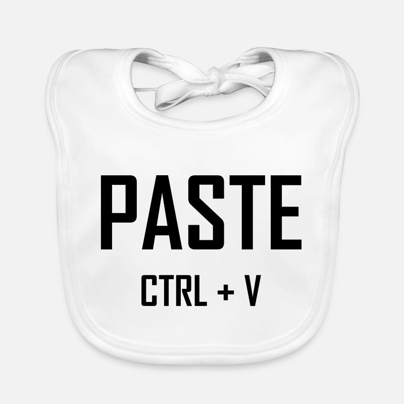 Paste Ctrl V - Vater Sohn Shirt Baby Bio-Lätzchen
