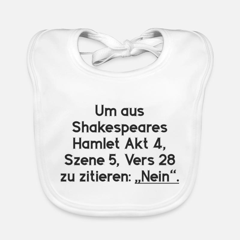Shakespeare Hamlet NO Organic Baby Bibs
