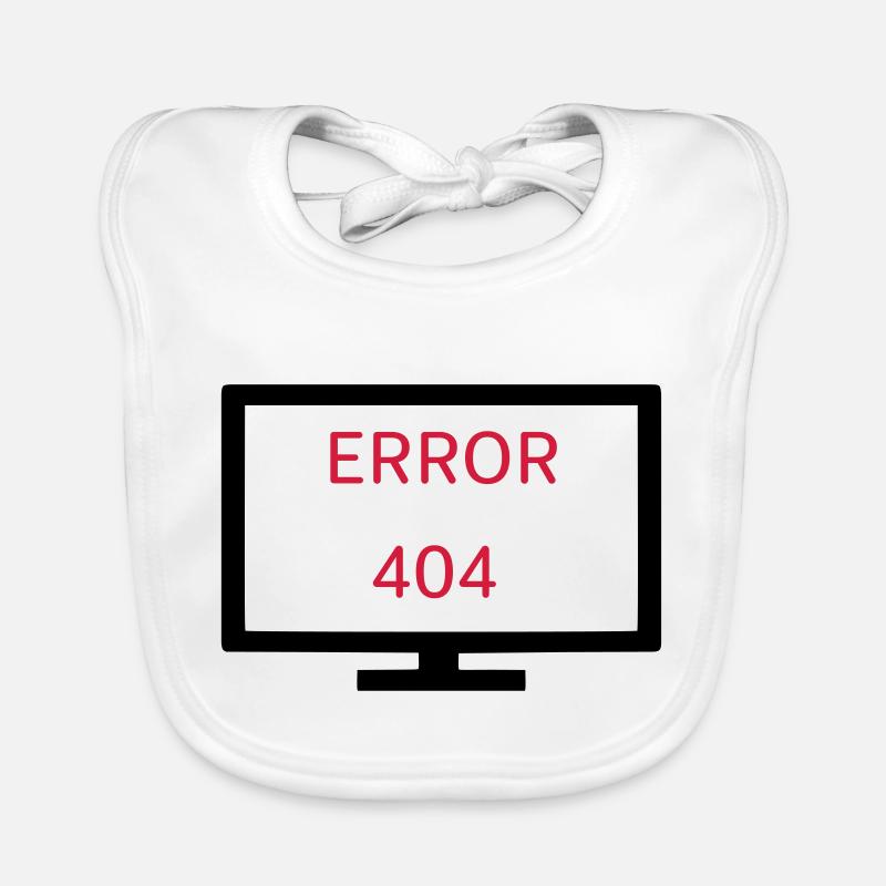 Computer Error 404 Organic Baby Bibs