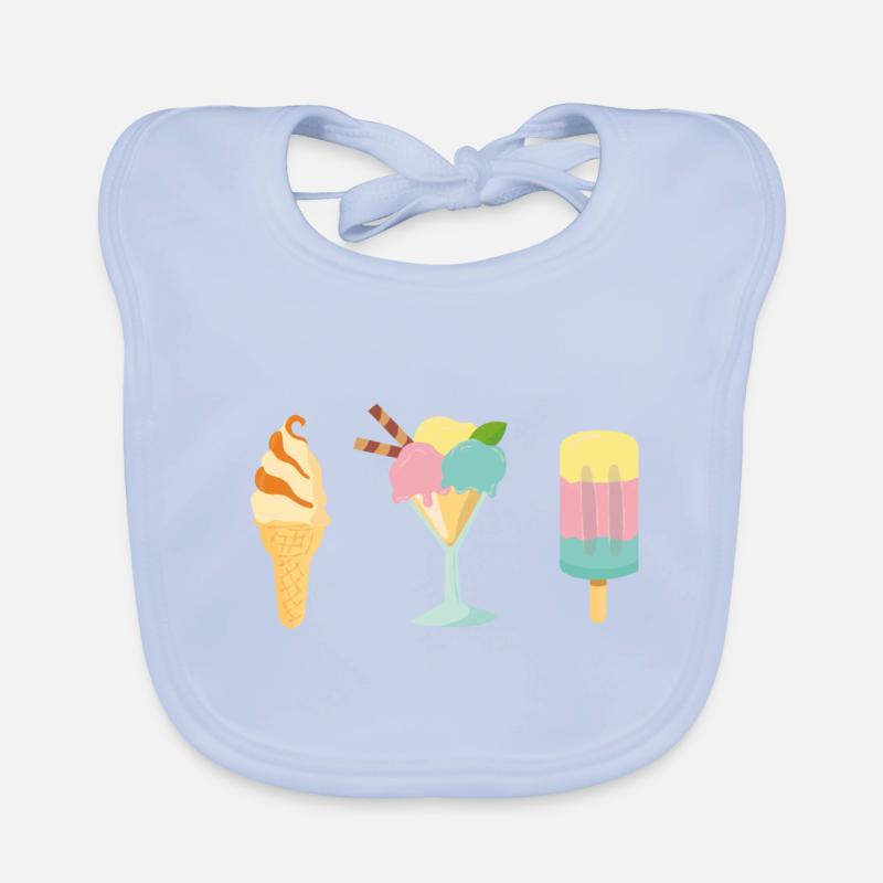 Eis Sommer Design Baby Bio-Lätzchen