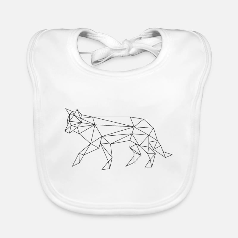 Wolf Formen geometrisch Baby Bio-Lätzchen
