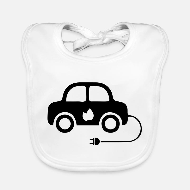 Elektroauto Elektromobilität Strom Geschenk Baby Bio-Lätzchen