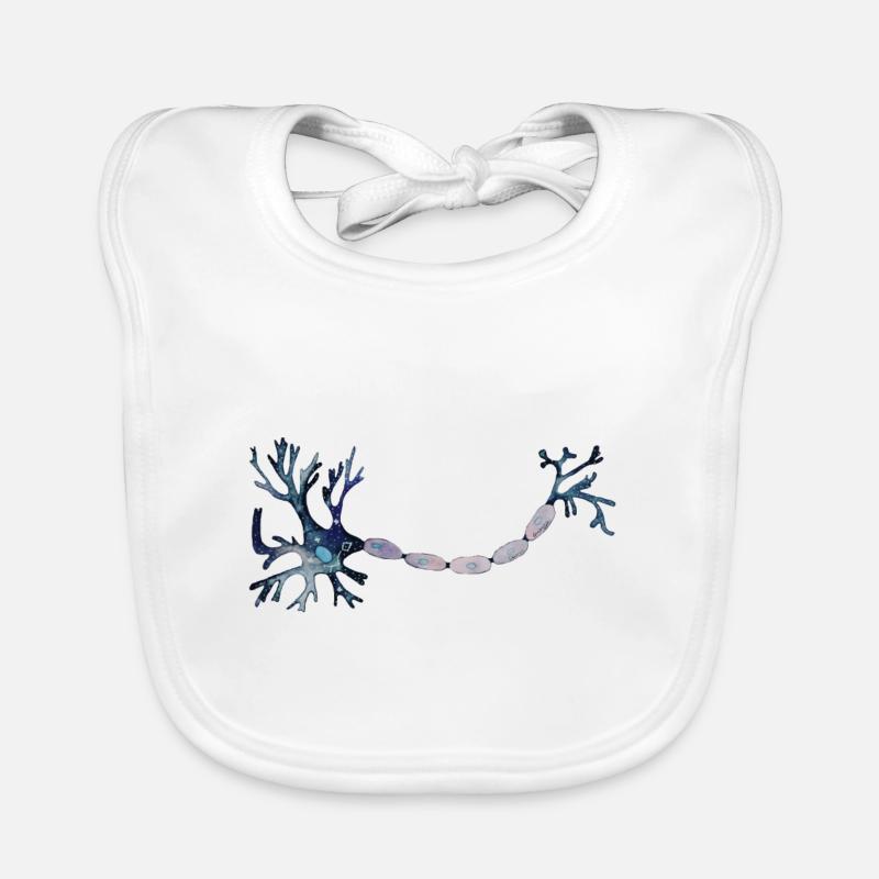 neuron - Organic Baby Bibs - white