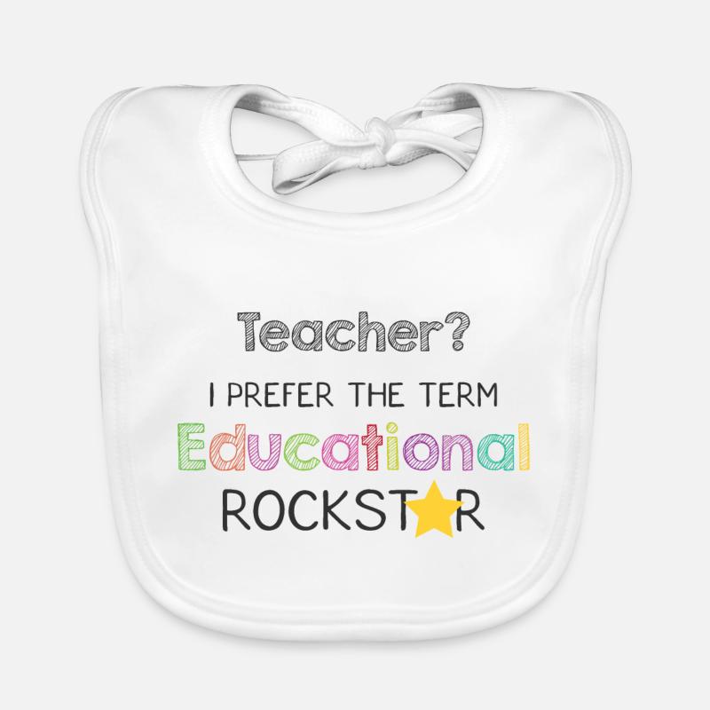 Professeur je préfère le terme T-shirt de professeur d'éducation Bavoir bio Bébé
