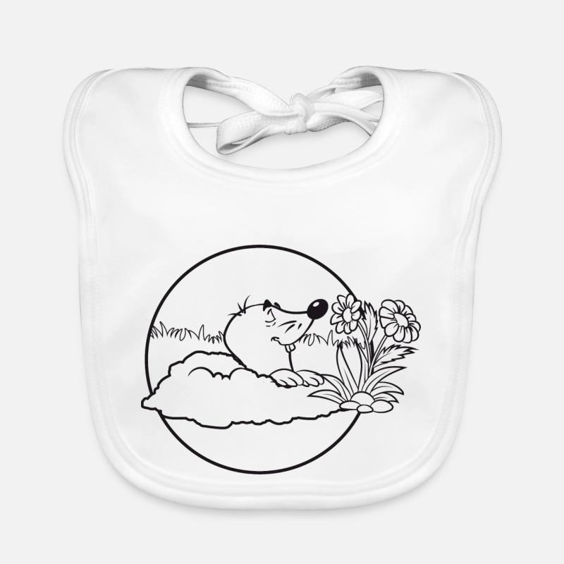 Mole Earth Mole Grêle Fleur Odeur Parfum Sp Bavoir bio Bébé