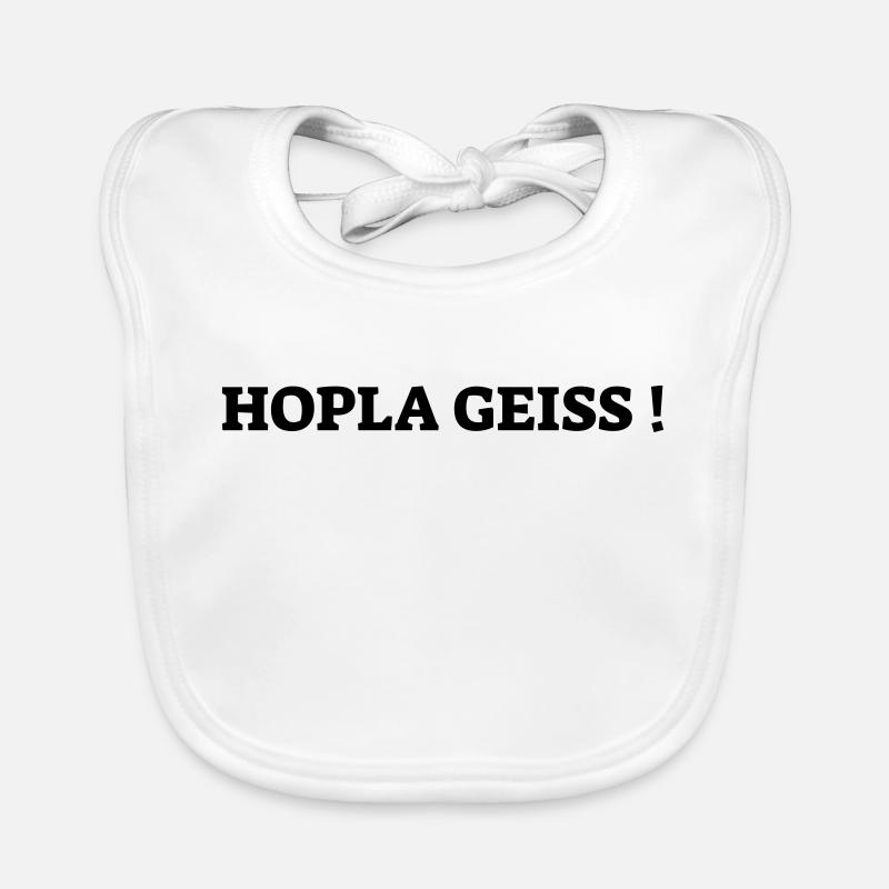 Hopla Geiss ! - Bavoir bio Bébé - blanc