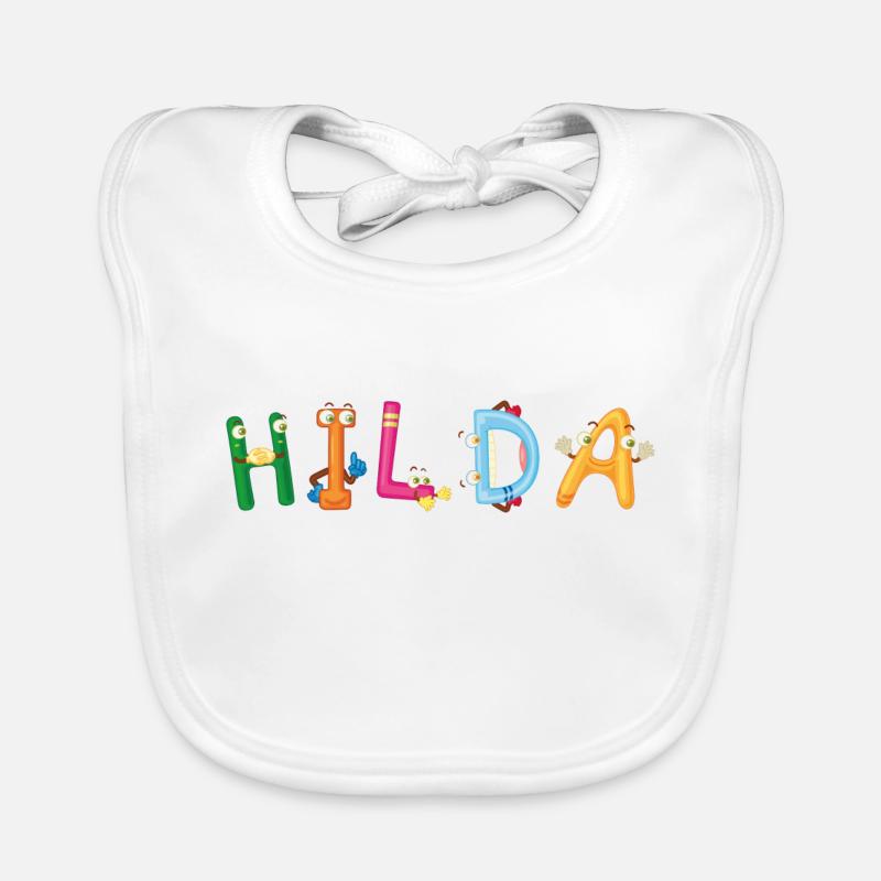 Hilda - Baby Bio-Lätzchen - Weiß