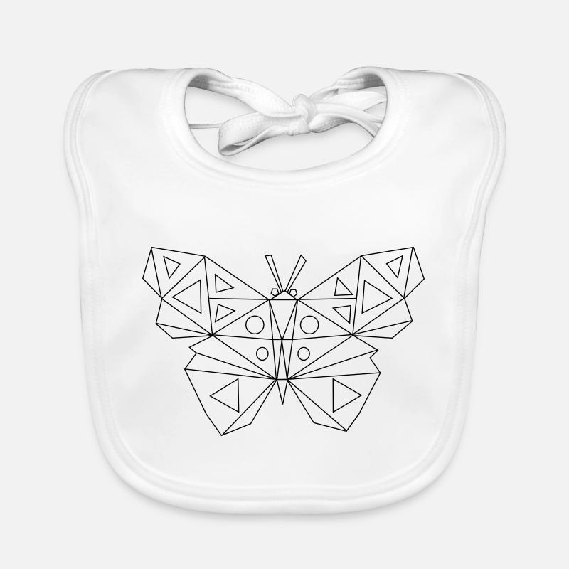 Low Poly Art - Schmetterling Baby Bio-Lätzchen