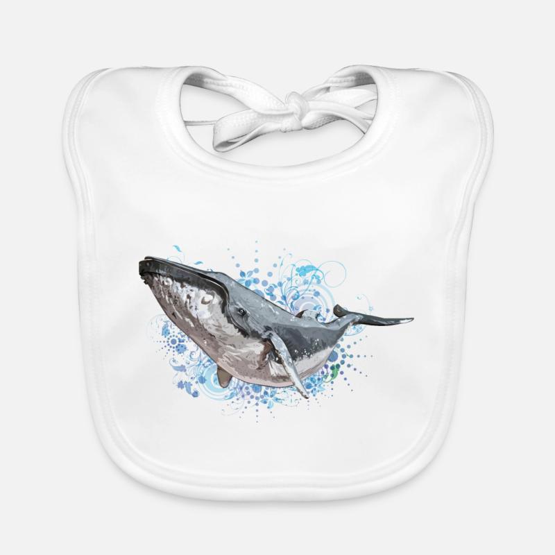 Humpback Whale Organic Baby Bibs