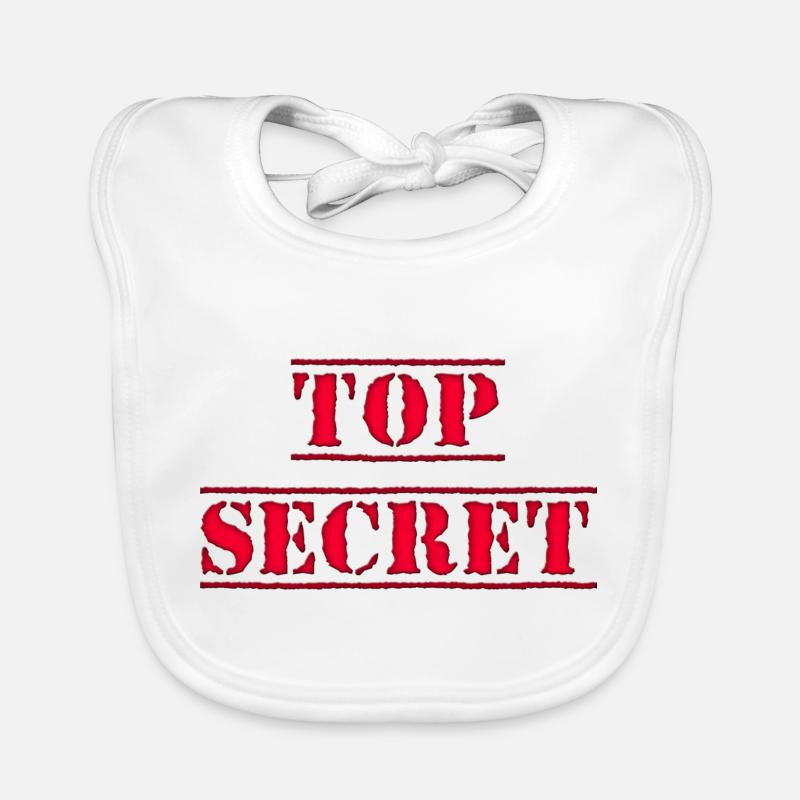 Top Secret - Baby Bio-Lätzchen - Weiß