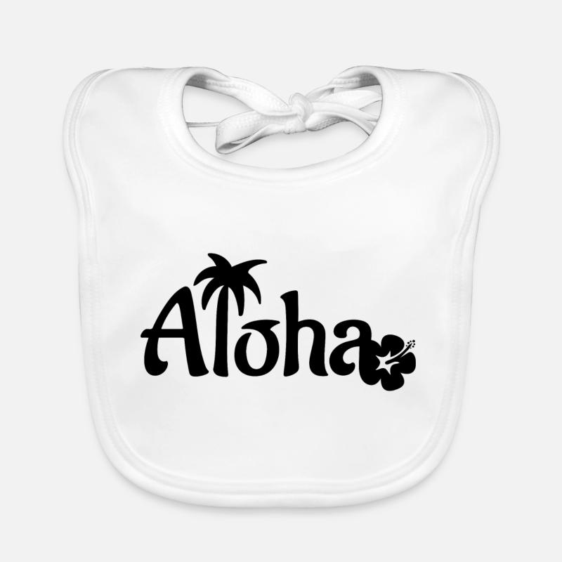 Aloha Beach Tropical Paradise Devise Bavoir bio Bébé