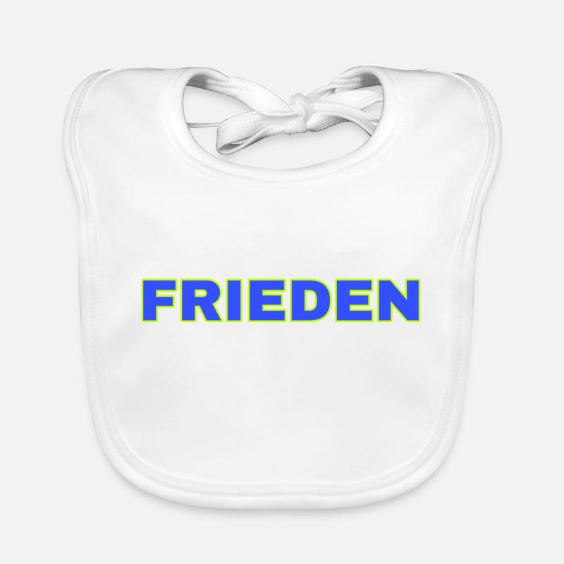 Frieden - Baby Bio-Lätzchen - Weiß