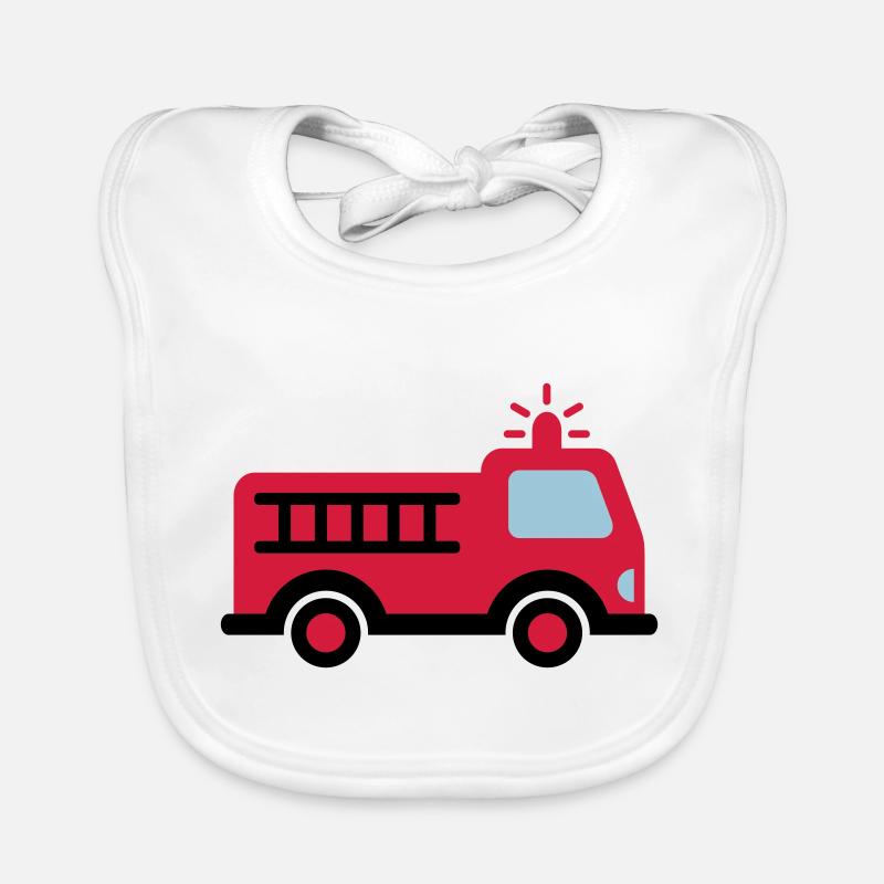 Camion de pompiers avec échelle Bavoir bio Bébé