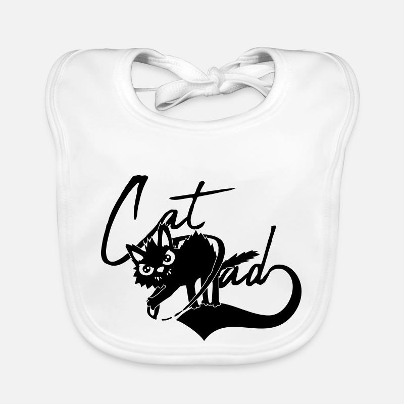 Cat Dad Katzenfreund Design Organic Baby Bibs