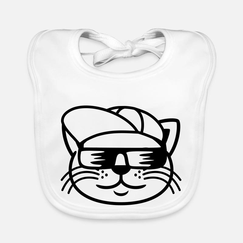 Cool Lunettes de soleil Cat Face Bavoir bio Bébé