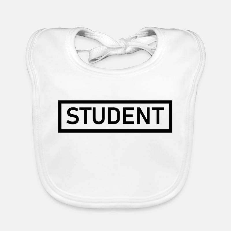 STUDENT schwarzes Simple Design Baby Bio-Lätzchen