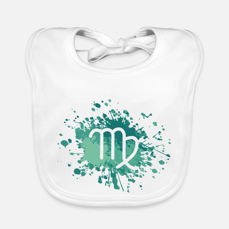 Zodiac Virgo Symbol Color Splash Baby Bio-Lätzchen