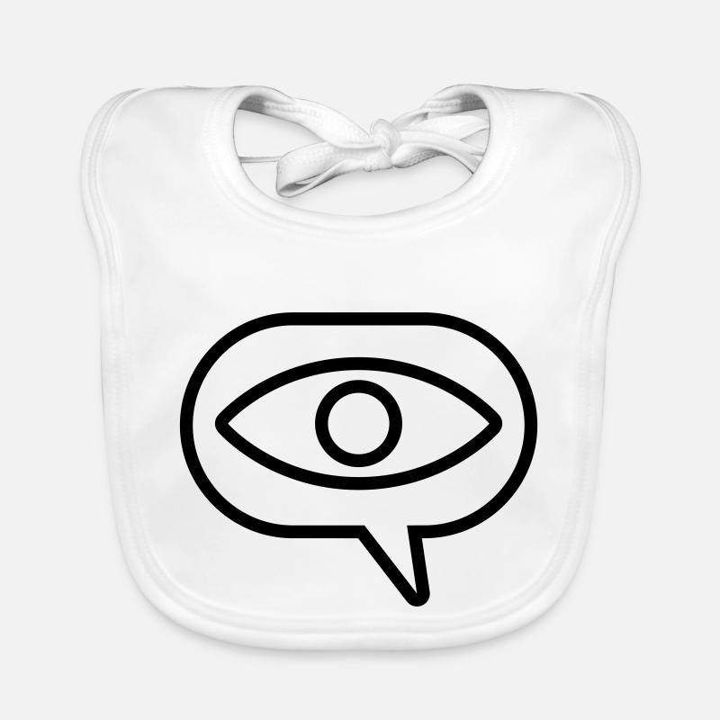 Visual Vision Eye Speech Bubble Organic Baby Bibs