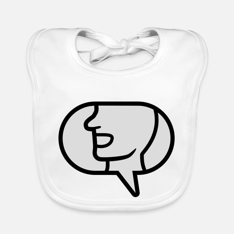 Icône Communiquer bulle de dialogue Bavoir bio Bébé