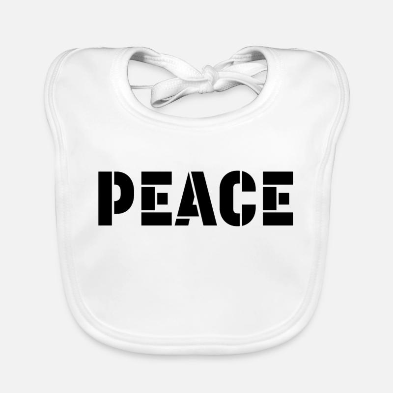 peace Tshirt Baby Bio-Lätzchen