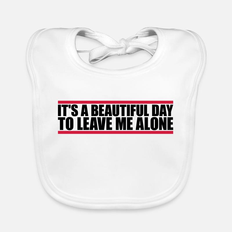 leave me alone day Baby Bio-Lätzchen