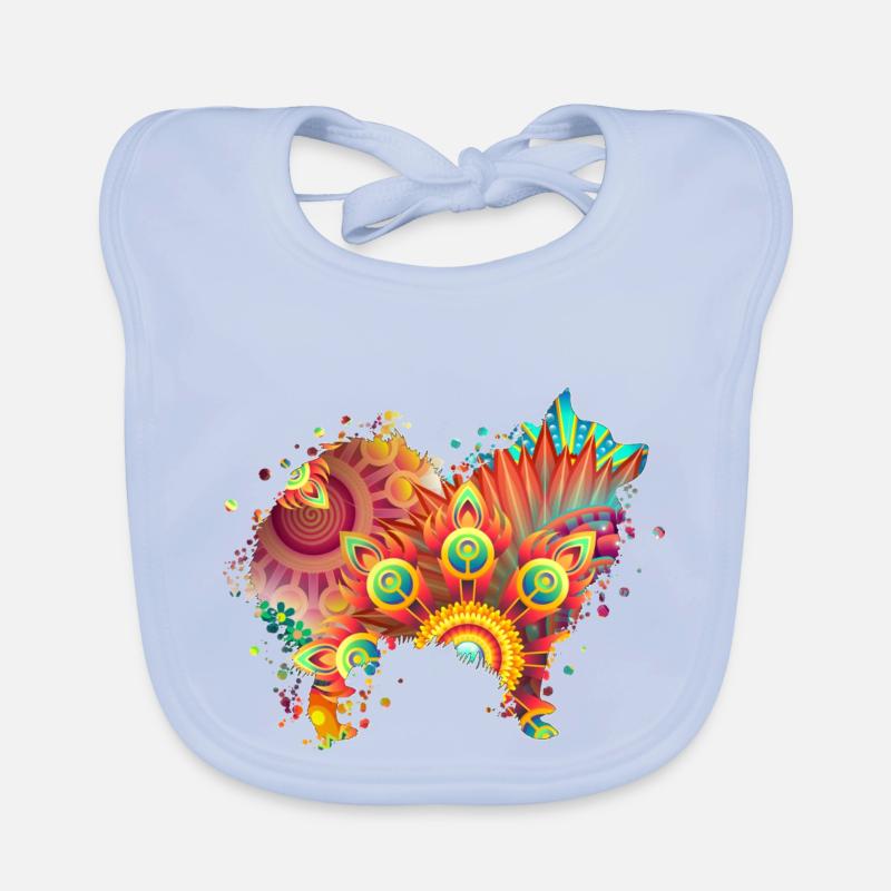 German Spitz Deutscher Spitz Hund Design Hunde Baby Bio-Lätzchen