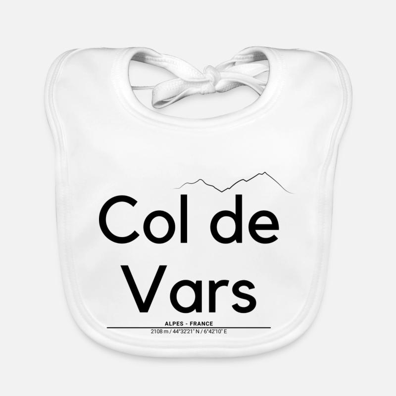 Col de Vars - Blanc - Souvenir Bavoir bio Bébé