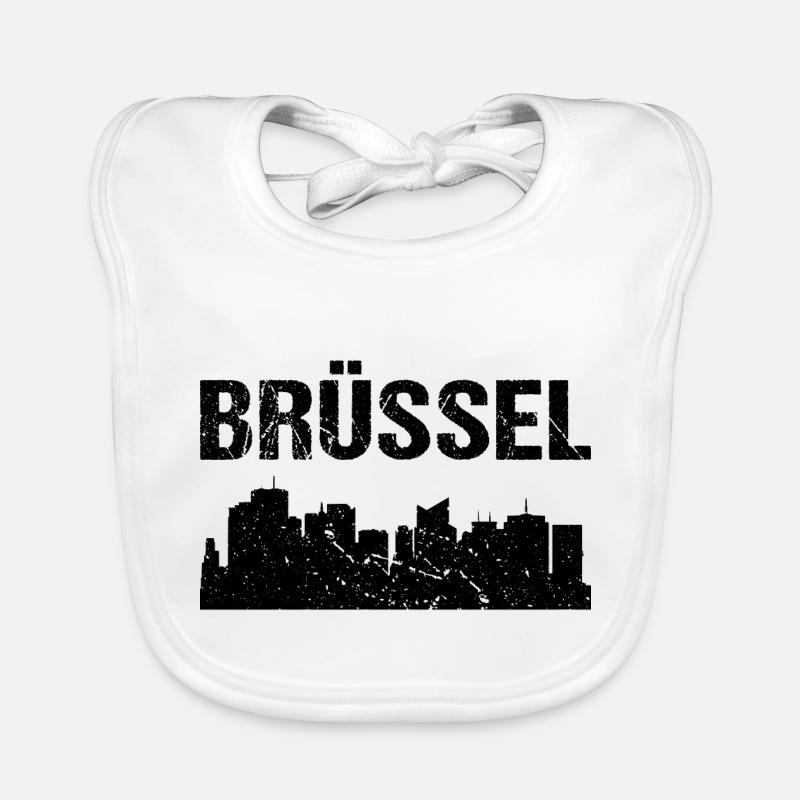 Brüssel Skyline Baby Bio-Lätzchen