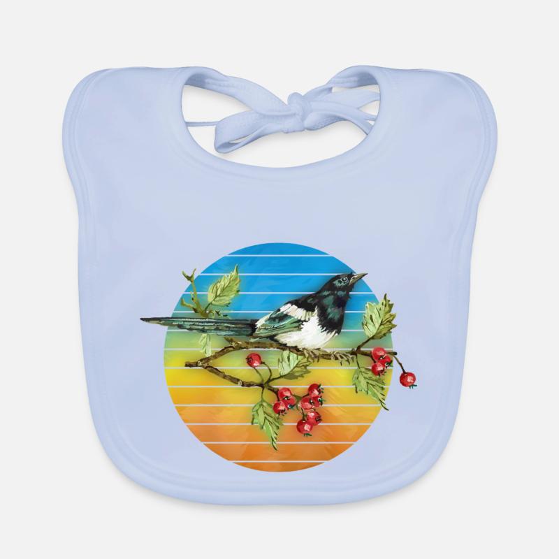 Bunter Vogel Baby Bio-Lätzchen