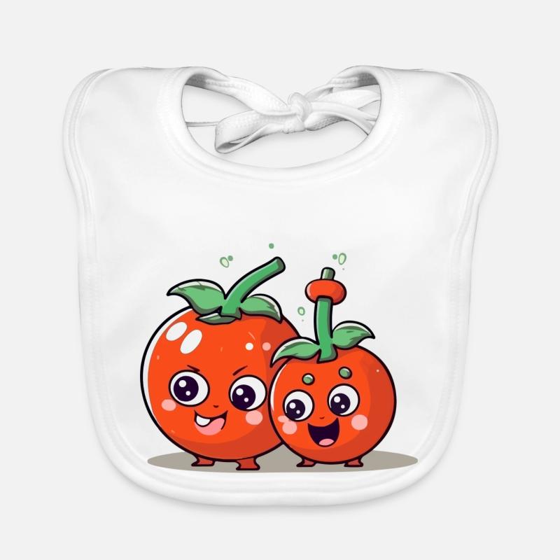 Bak et bik les tomates kawaii Bavoir bio Bébé