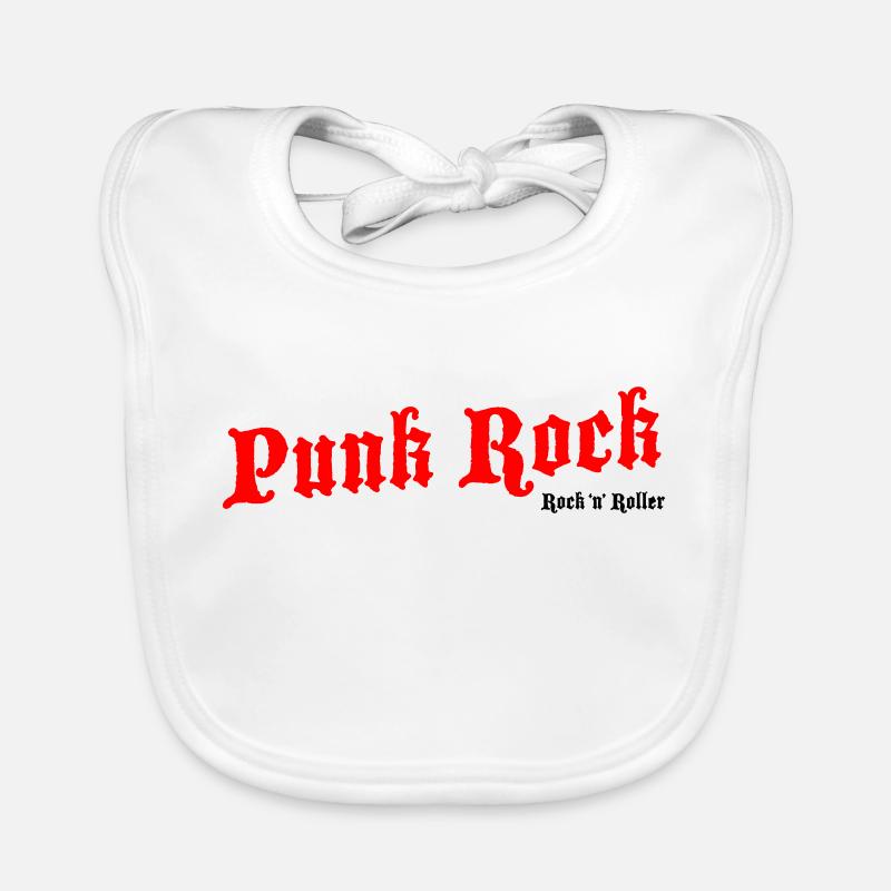 Punk Rock Rot - Schwarzes Logo Baby Bio-Lätzchen