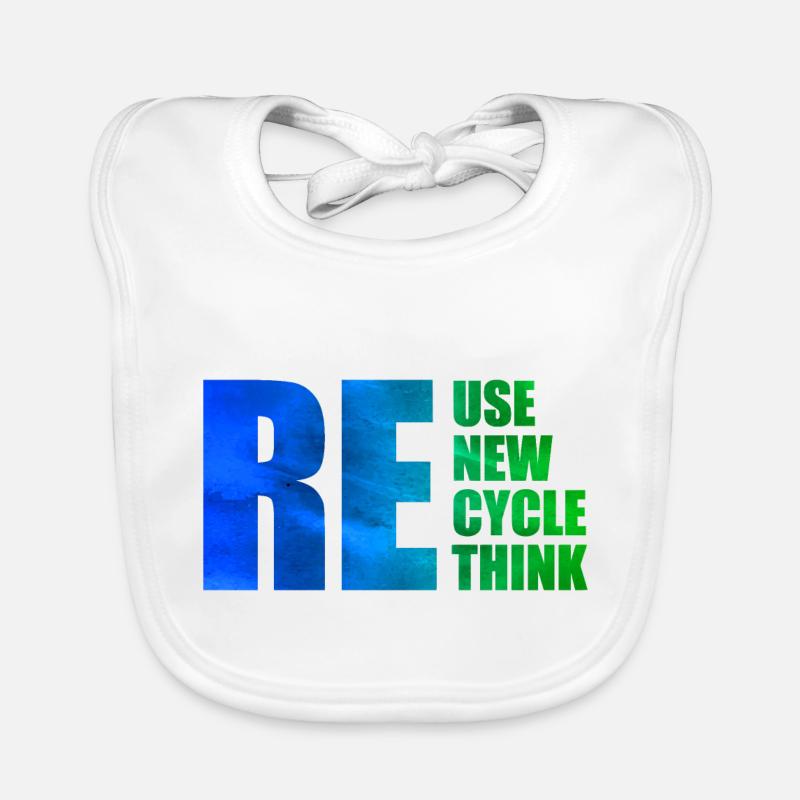 Reuse Renew Recycle Rethink Baby Bio-Lätzchen