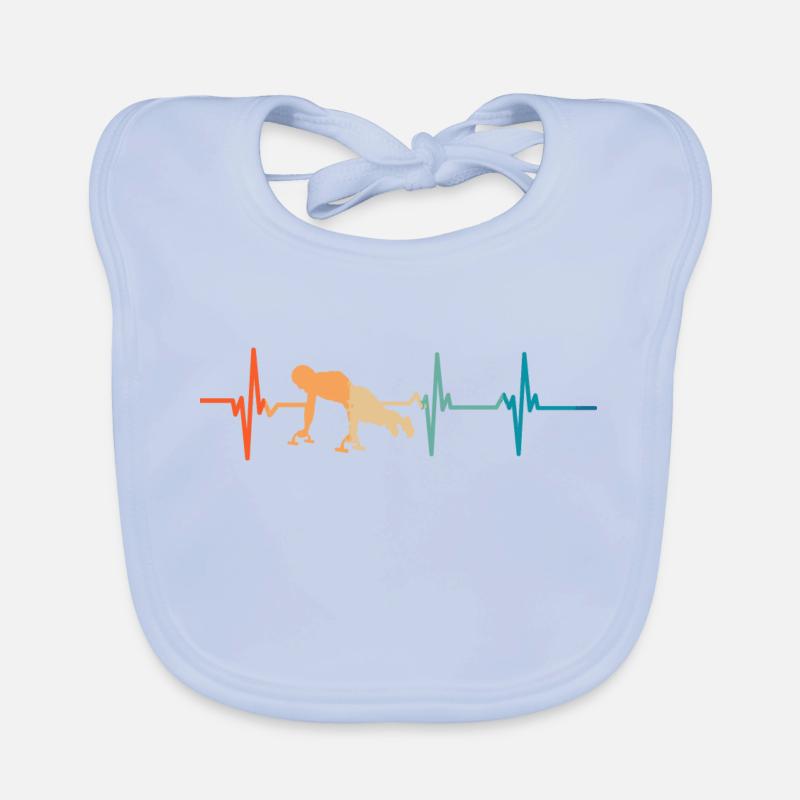 Heartbeat Push Up Organic Baby Bibs