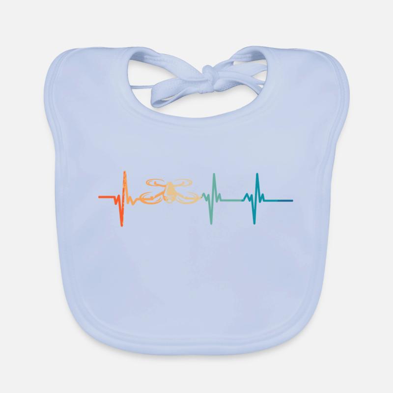Heartbeat Drone Organic Baby Bibs