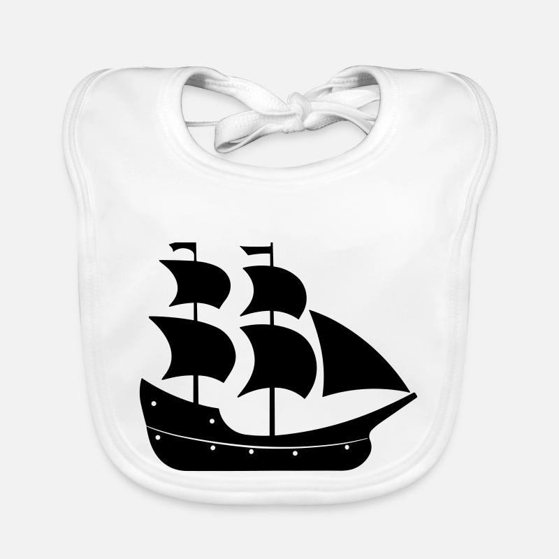Piratenschiff Baby Bio-Lätzchen