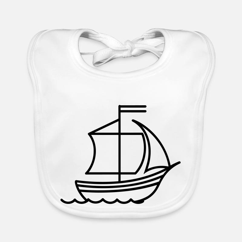 Piratenschiff Baby Bio-Lätzchen