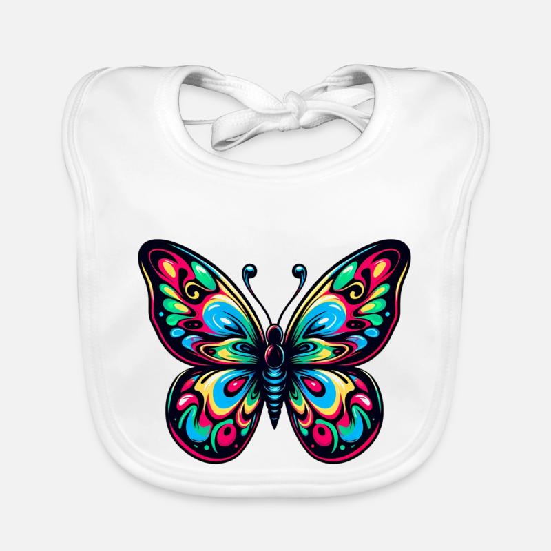 Papillon coloré Bavoir bio Bébé