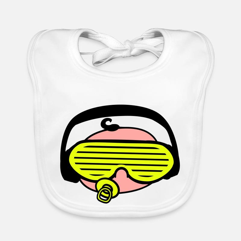 Cool DJ Pacifier Baby Mixer Party Music Organic Baby Bibs