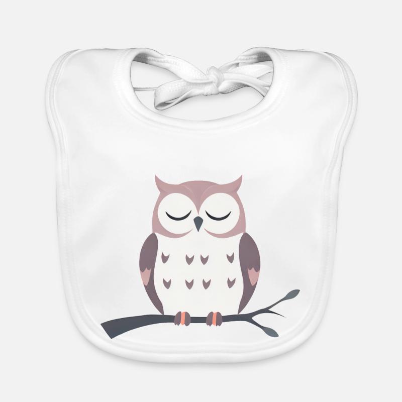 Schläfrige Eule Baby Bio-Lätzchen