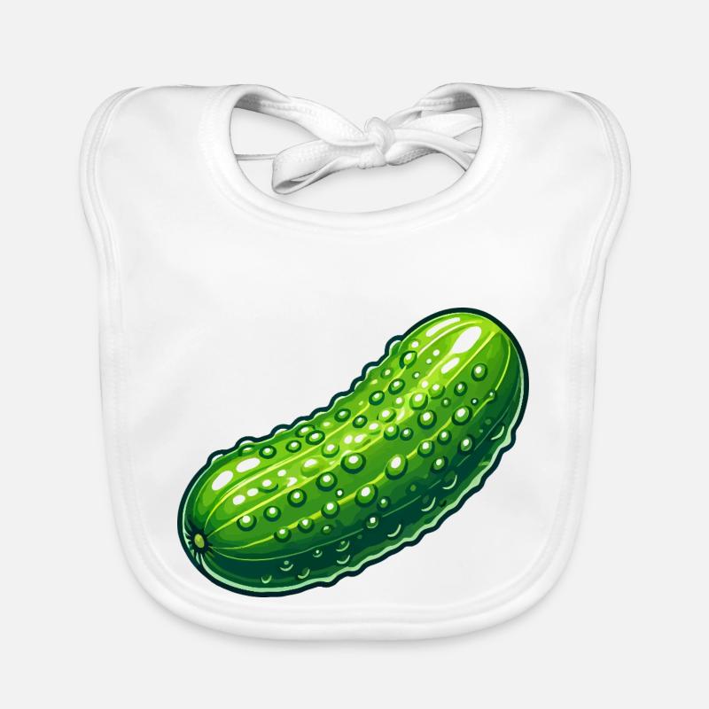 Curved pickle Organic Baby Bibs