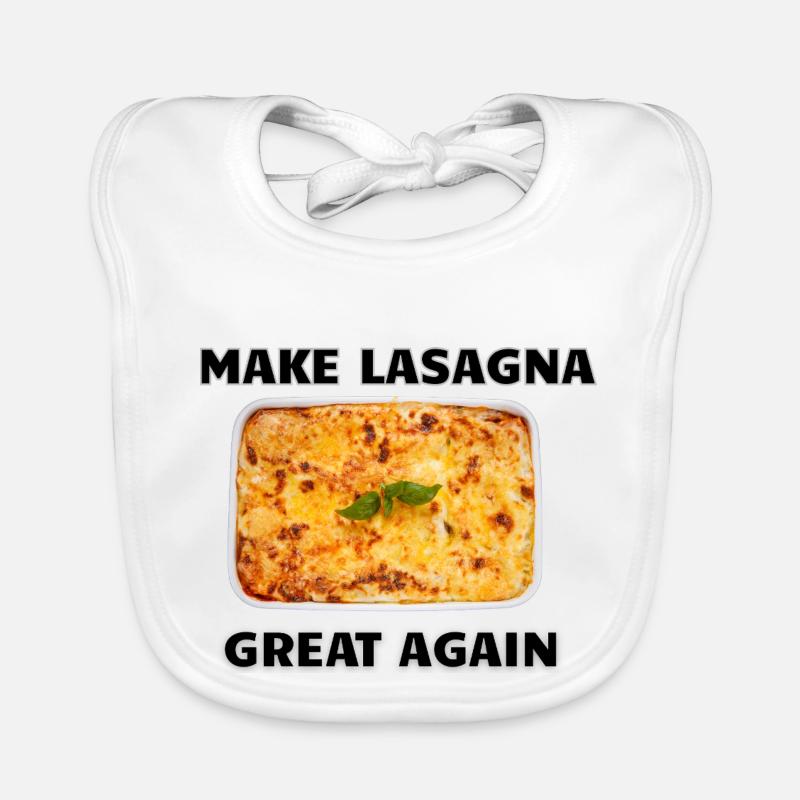 Make Lasagna Great Again Organic Baby Bibs