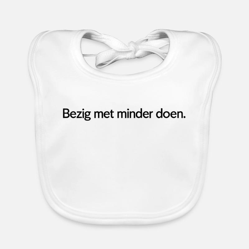 Faire moins – Conception de texte tendance Bavoir bio Bébé