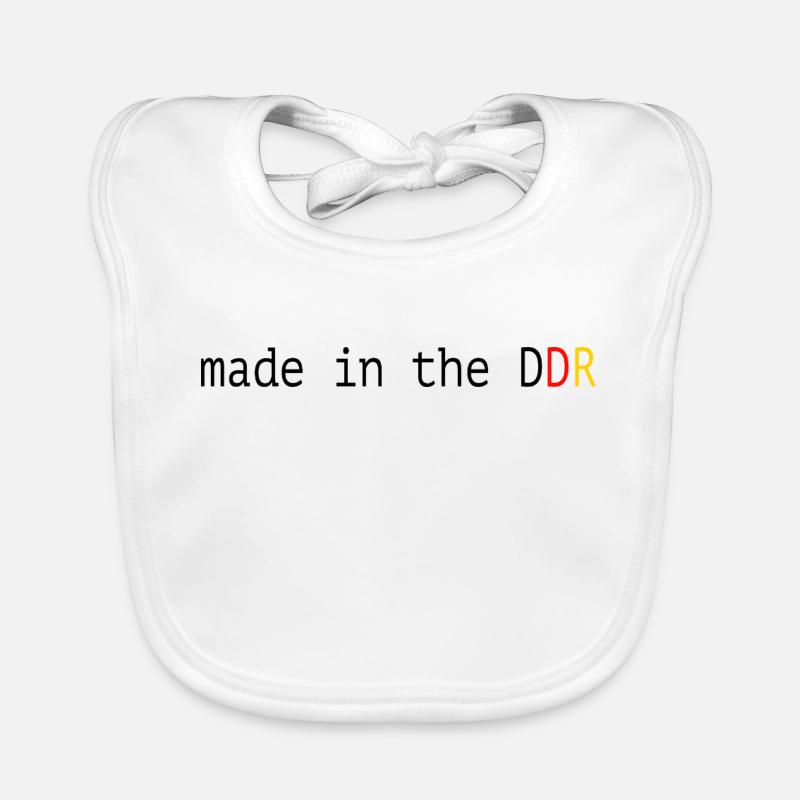 DDR Lustiger Spruch Made in the DDR Baby Bio-Lätzchen