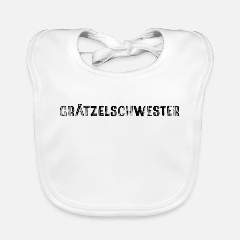 Grätzelschwester – Viennese dialect cult saying Organic Baby Bibs