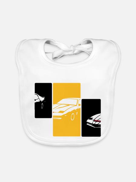transam1 - Bavoir bio Bébé - blanc - Devant